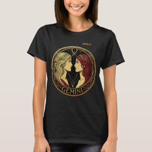 Camiseta Símbolo Zodiacal de Géminis Gemelo para Mujeres