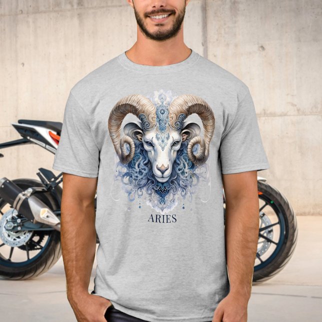 Camiseta Símbolo zodiaco Celestial Ram Fantasía Aries Mens (Subido por el creador)