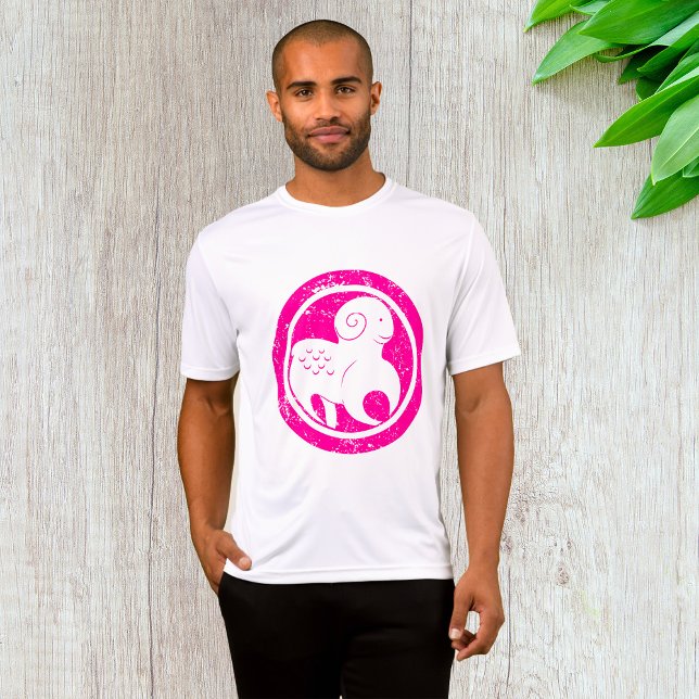 Camiseta Símbolo zodiaco de Aries Astrología de Ram Rosa Gr (Subido por el creador)