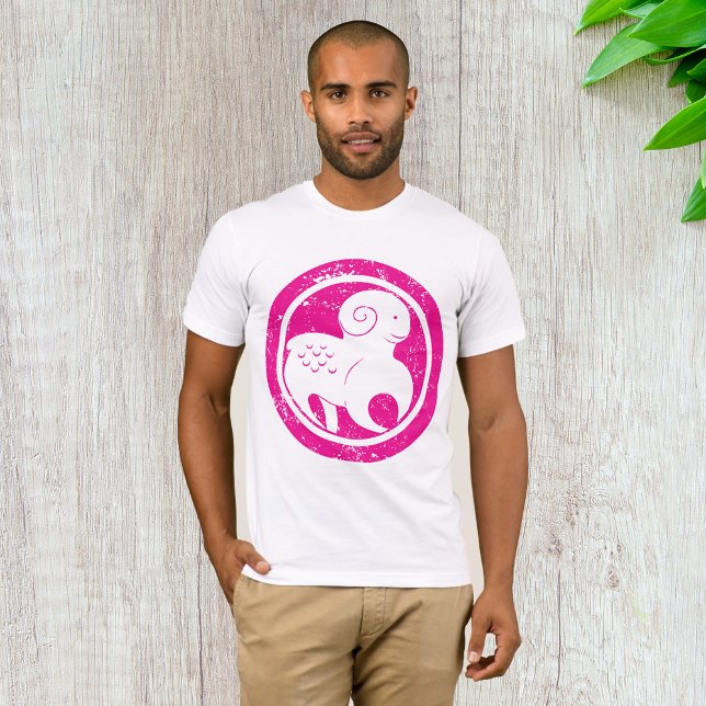 Camiseta Símbolo zodiaco de Aries Astrología de Ram Rosa Gr (Subido por el creador)