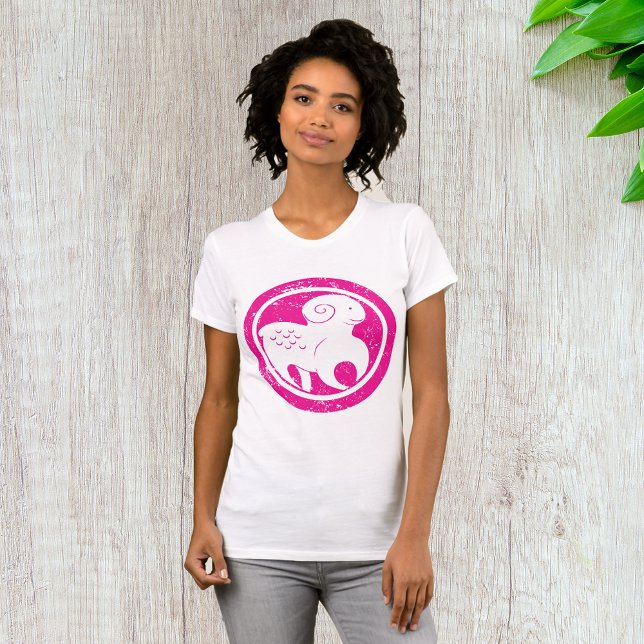 Camiseta Símbolo zodiaco de Aries Astrología de Ram Rosa Gr (Subido por el creador)