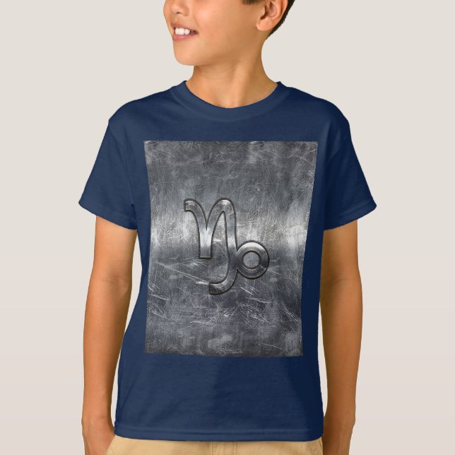 Camiseta Símbolo zodiaco de Capricornio estilo industrial (Anverso)