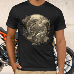 Camiseta Símbolo zodiaco Fantasía celeste Piscis Mens