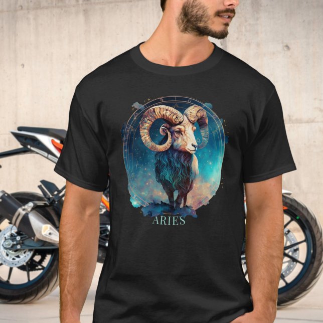 Camiseta Símbolo zodiaco Ram Celestial Fantasía Aries Mens (Subido por el creador)