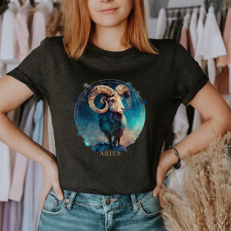 Camiseta Símbolo zodiaco Ram Celestial Fantasía Aries Mujer