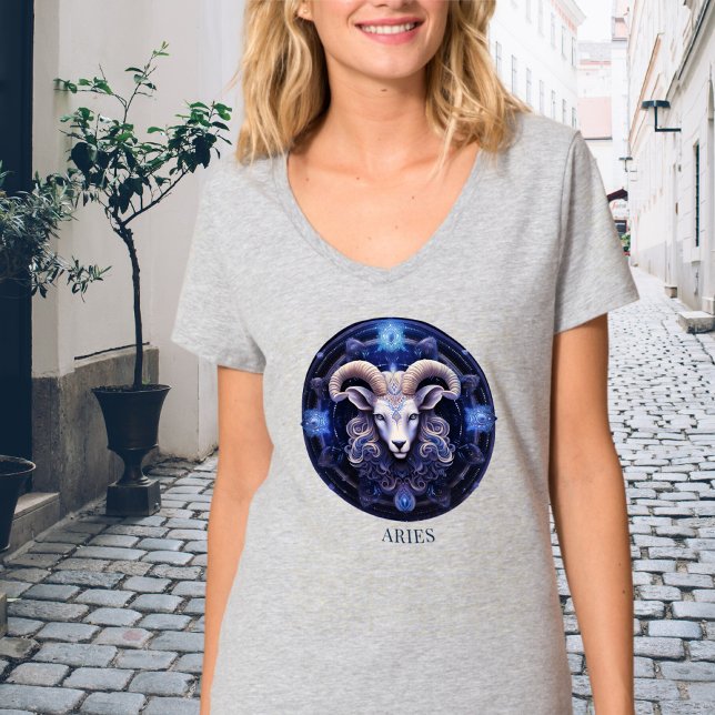 Camiseta Símbolo zodiaco Ram Celestial Fantasía Aries Mujer (Subido por el creador)