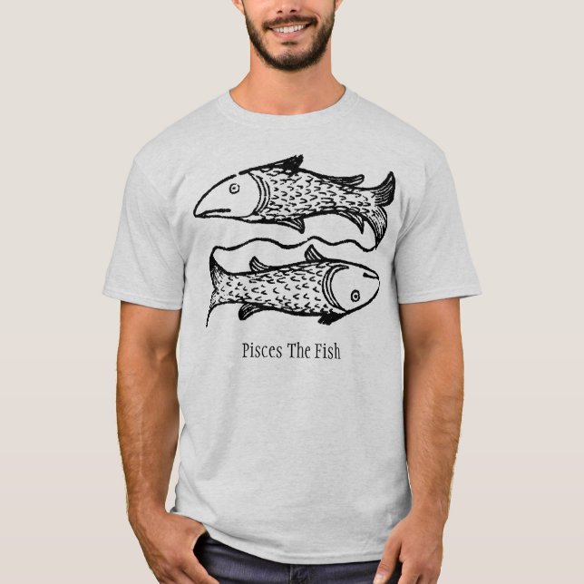 Camiseta Símbolo zodiaco renacentista medieval Pisces Peces (Anverso)