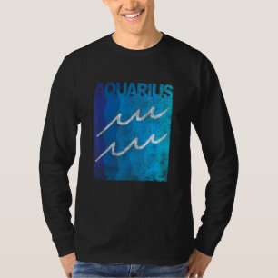 Camiseta Símbolo zodiaco Rótulo Aquarius hombres o mujeres