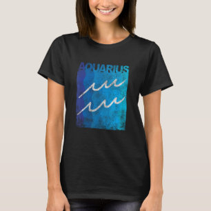 Camiseta Símbolo zodiaco Rótulo Aquarius hombres o mujeres