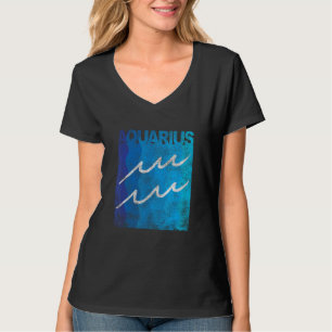 Camiseta Símbolo zodiaco Rótulo Aquarius hombres o mujeres