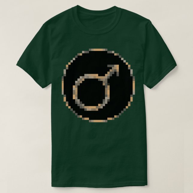 Camiseta Símbolos alquímicos Pixel de hierro (Diseño del anverso)