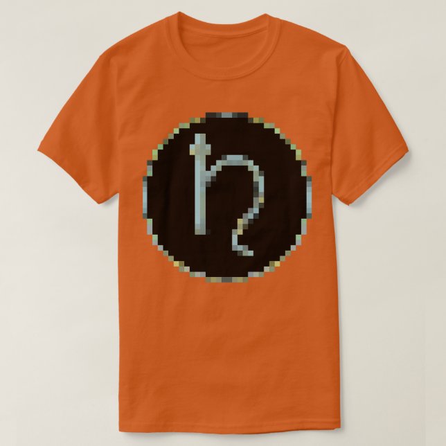 Camiseta Símbolos Alquímicos Plomo Pixel (Diseño del anverso)