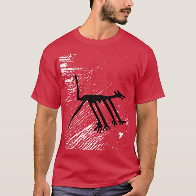 Camiseta Símbolos animales Perro Nazca Perú (Anverso)