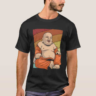 Camiseta Símbolos budistas retro estatua budismo sacerdote