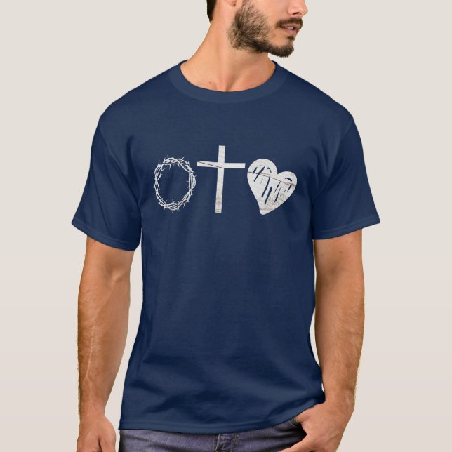 Camiseta Símbolos cristianos inspiradores- Jesús (Anverso)