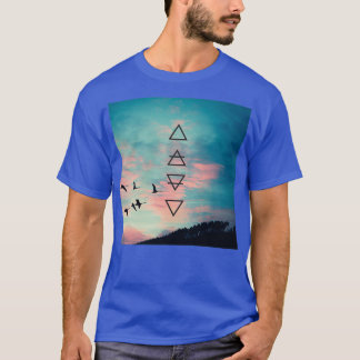 Camiseta Símbolos de alquimia cielo oscuro