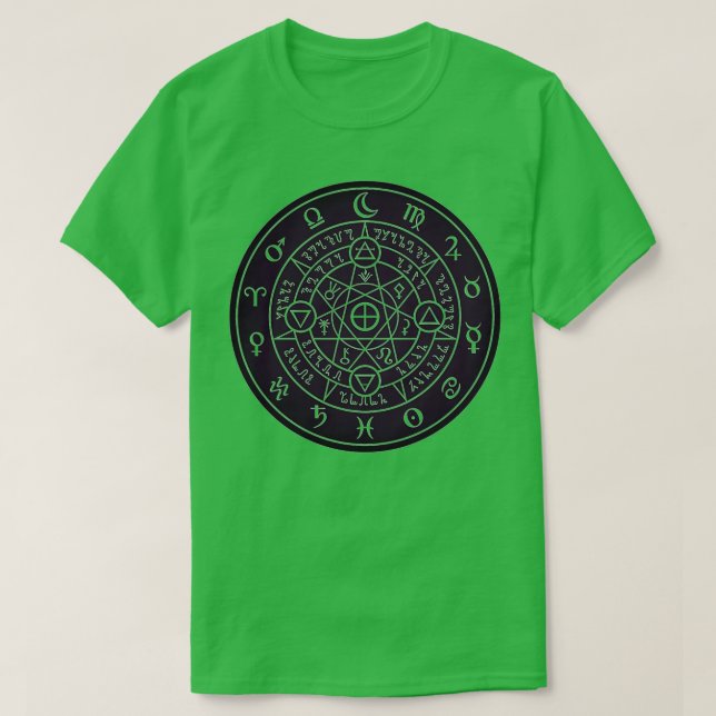 Camiseta Símbolos de alquimia sagrada Diseño púrpura (Diseño del anverso)
