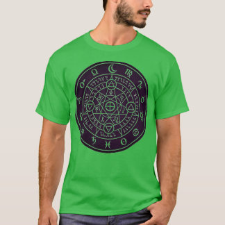 Camiseta Símbolos de alquimia sagrada Diseño púrpura