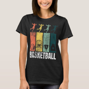 Camiseta Símbolos de baloncesto retro para aficionados al b