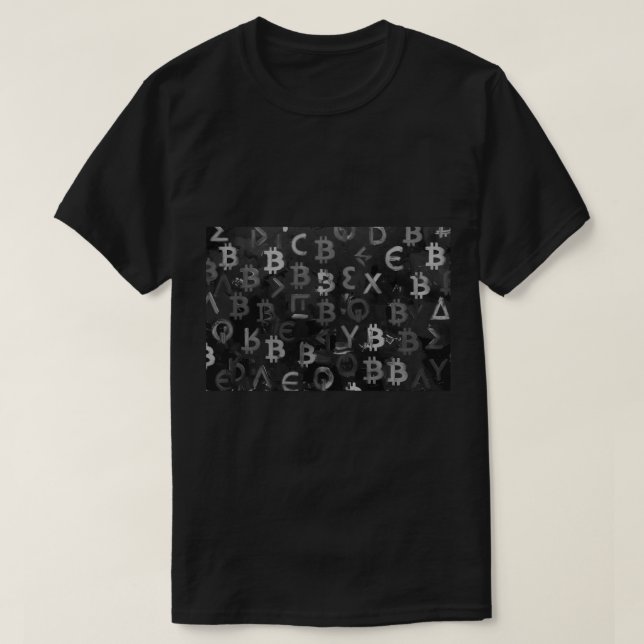 Camiseta Símbolos de Bitcoin (Estilo: 7) (Diseño del anverso)