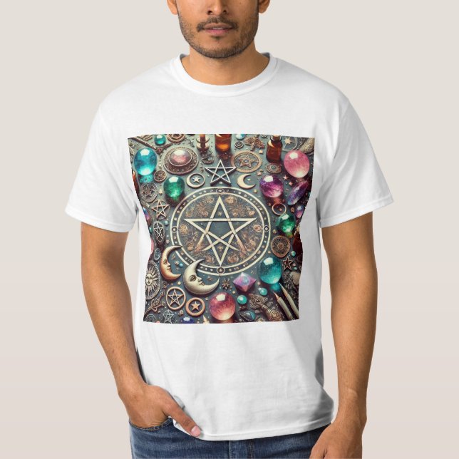 Camiseta Símbolos de Brujería: Magia y Misterio  (Anverso)