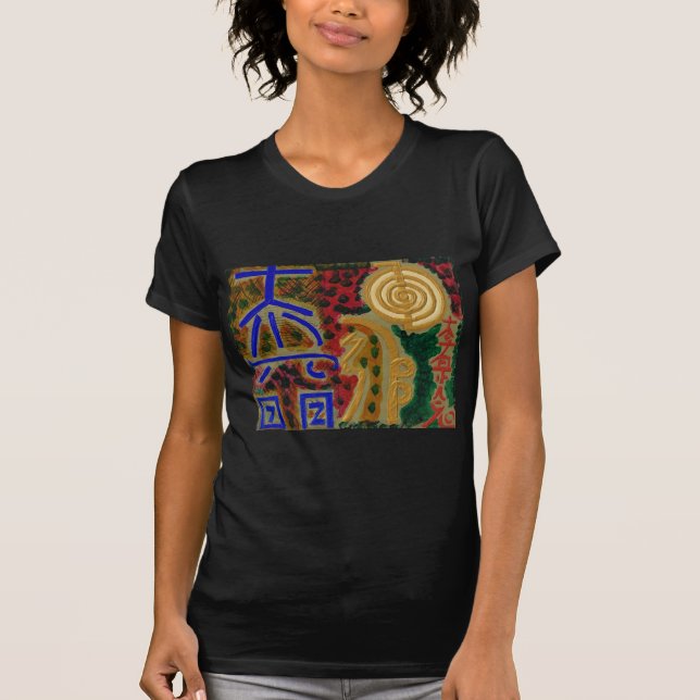 Camiseta Símbolos de curación de REIKI de época tal como lo (Anverso)