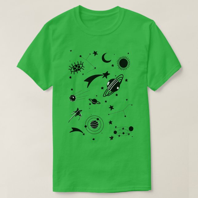 Camiseta símbolos de espacio (Diseño del anverso)