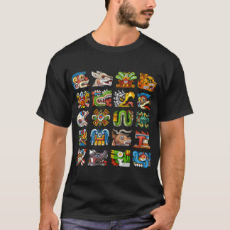 Camiseta Símbolos de glifos aztecas