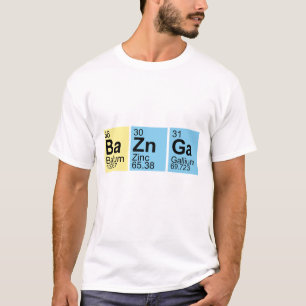 Camiseta Símbolos de los elementos de BaZnGa