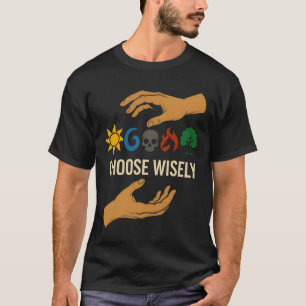 Camiseta Símbolos de Maná Recopilando Magia - Elija Sabia A