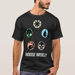 Camiseta Símbolos de Mana Reuniendo Mágica Elija Wisly Blue