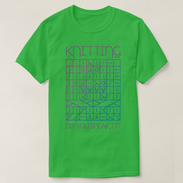 Camiseta Símbolos de patrones de punto (Diseño del anverso)