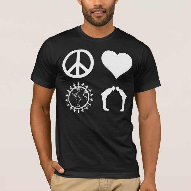 Camiseta Símbolos de PLUR (camisa oscura) (Anverso)