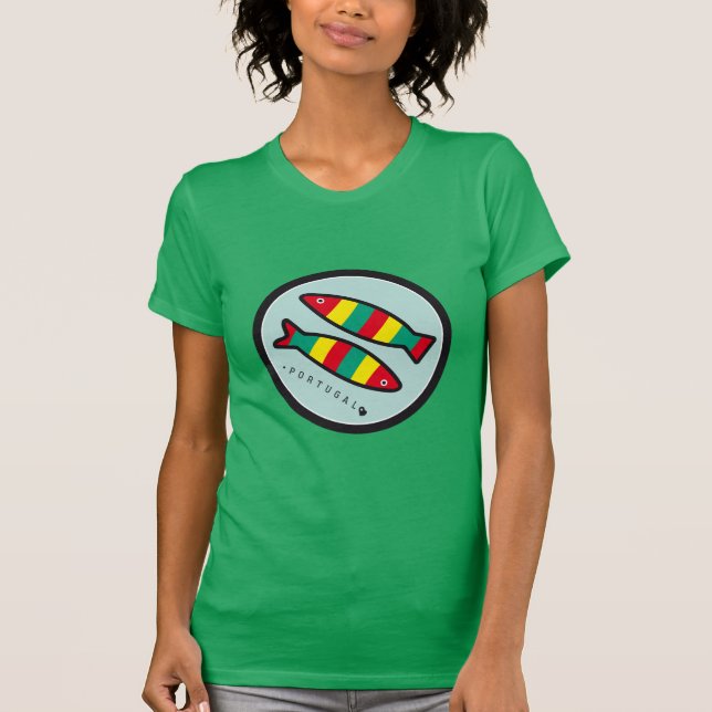 Camiseta Símbolos de Portugal - sardinas (Anverso)