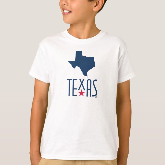 Camiseta Símbolos de Texas, Texas, azul marino (Anverso)