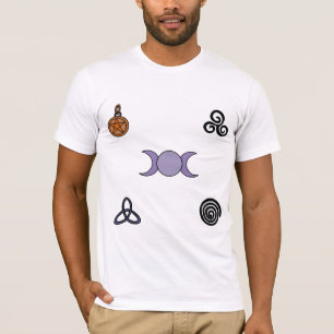Camiseta Símbolos de Wiccan y Pagan