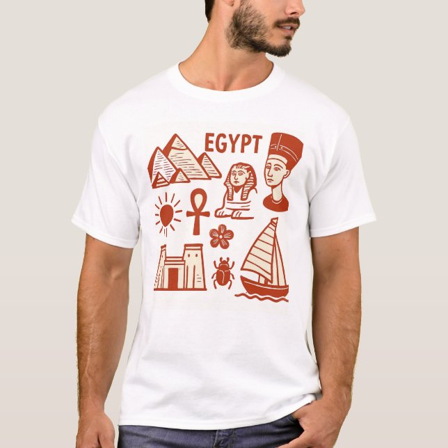 Camiseta Símbolos del Antiguo Egipto (Anverso)