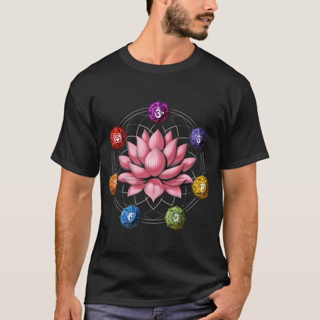Camiseta Símbolos del Chakra del Loto Zen (Anverso)