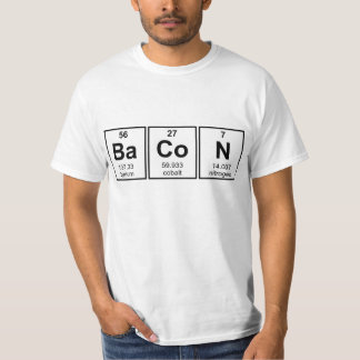 Camiseta Símbolos del elemento de tabla periódica del