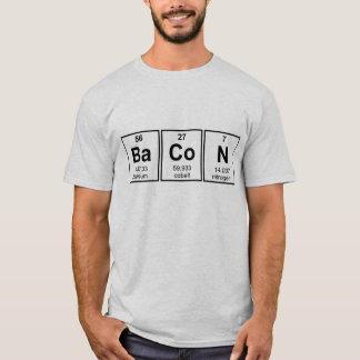 Camiseta Símbolos del elemento de tabla periódica del
