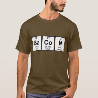 Camiseta Símbolos del elemento de tabla periódica del