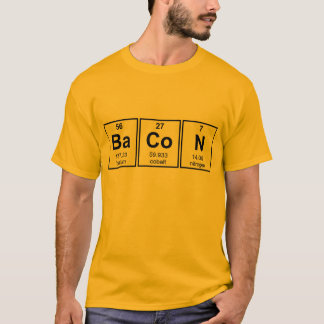 Camiseta Símbolos del elemento de tabla periódica del