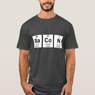 Camiseta Símbolos del elemento de tabla periódica del
