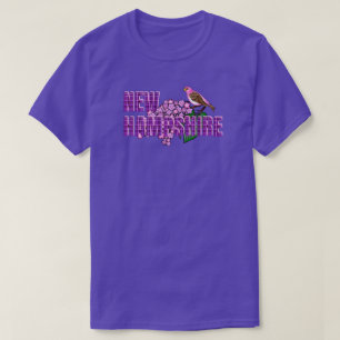 Camiseta Símbolos del Estado de New Hampshire Pinzón Púrpur