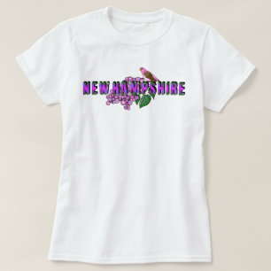 Camiseta Símbolos del estado de NH Pinzón Púrpura y Lilas A