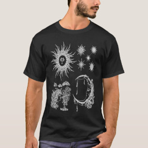 Camiseta Símbolos Esotéricos Ocultos Alquimia Océano Luna S