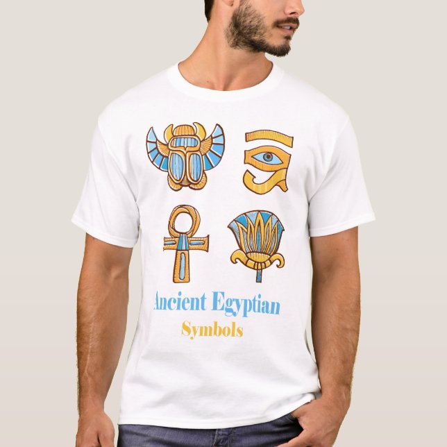 Camiseta Símbolos faraónicos del Antiguo Egipto (Anverso)