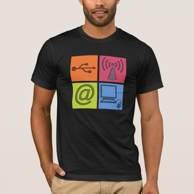 Camiseta Símbolos Geeky (Anverso)