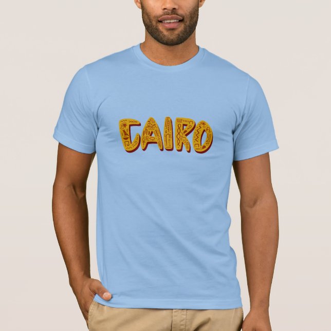 Camiseta Símbolos jeroglíficos egipcios en letras de El Cai (Anverso)