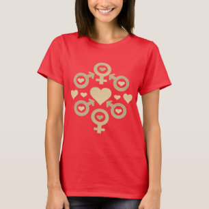 Camiseta Símbolos masculino y femenino, de Venus y Mars